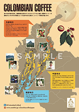 コロンビアの各地域 人々の特徴とコーヒーの味の違いポスター(B3)